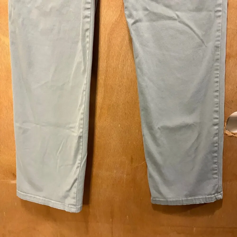 Lee All Day Women's Straight Leg Pants Grey Chino Stretch Medium Size 12 Classic - Picture 7 of 14